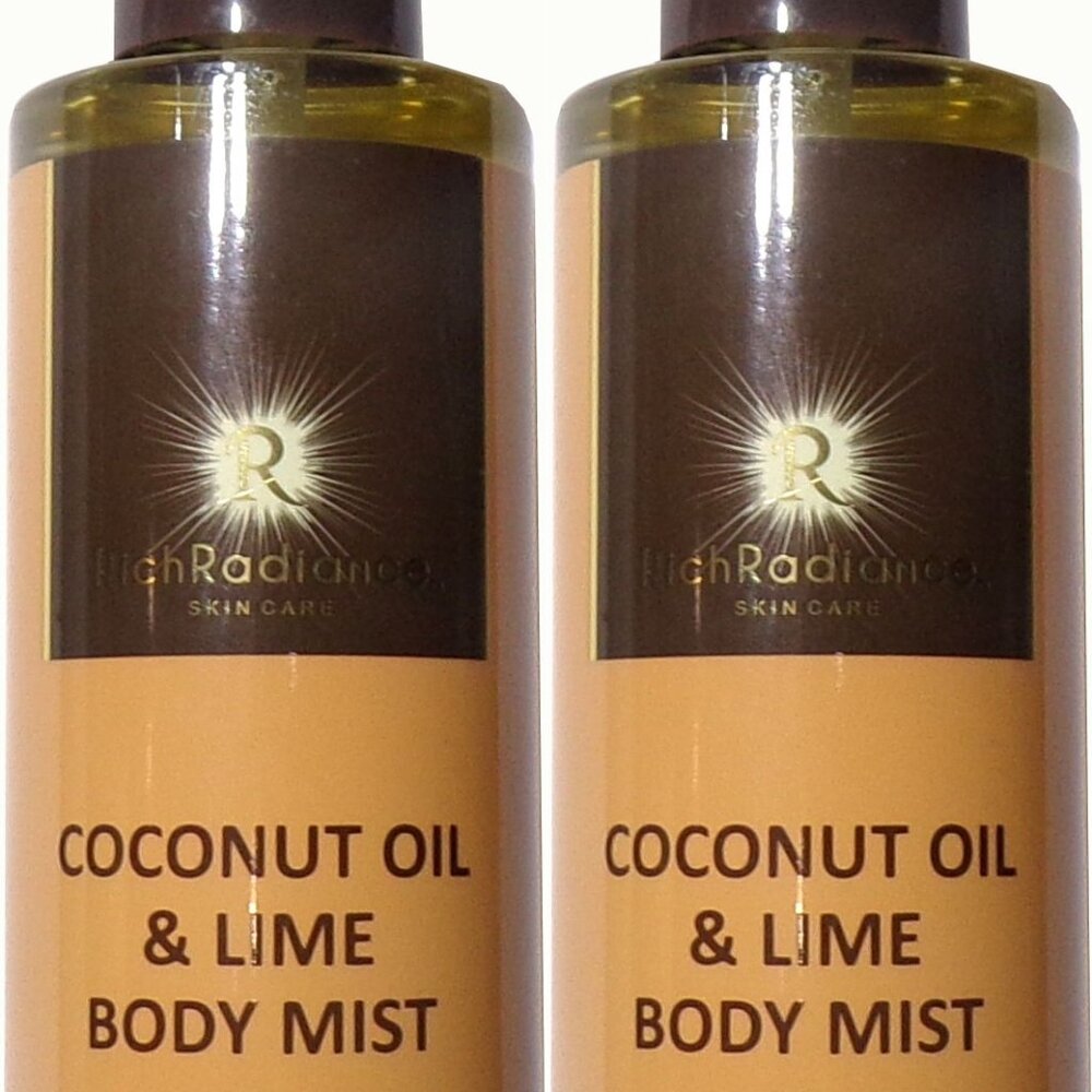 Rich Radiance COCONUT OIL & LIME Body Mist For Melanin Rich Skin,6oz (Set of 2)